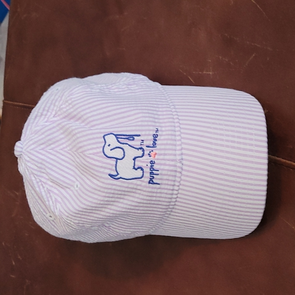 Puppie Love Pink Stripe Baseball Cap - Women
